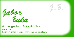 gabor buka business card